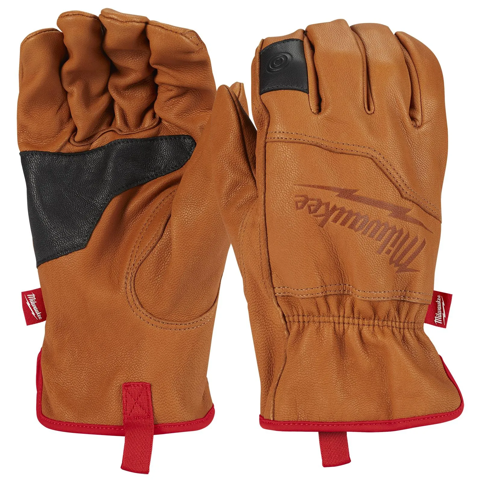 Milwaukee Safety Gloves Goatskin Leather Glove Brown Size 8 / M Medium