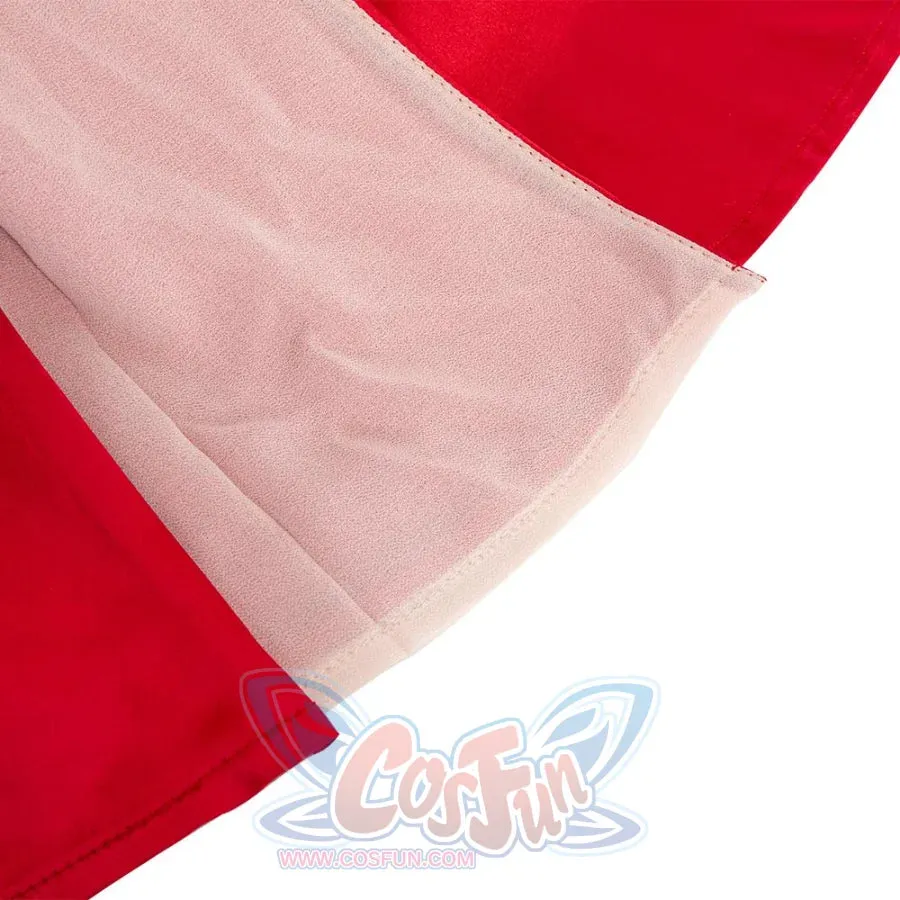 Movie Cruella Estella Cruella de Vil Red Dress Cosplay Costume C00488