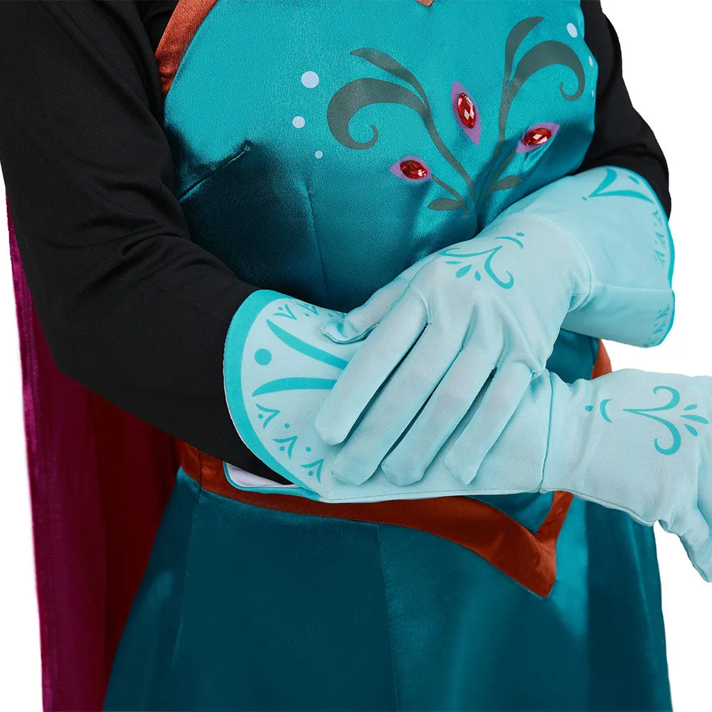 Movie Frozen Elsa Queen Costume Women Dress Outfit Cosplay Costume Halloween Carnival Costume