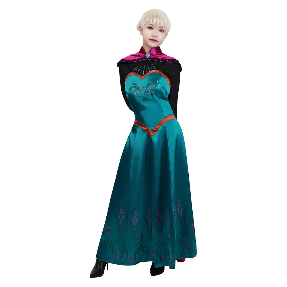 Movie Frozen Elsa Queen Costume Women Dress Outfit Cosplay Costume Halloween Carnival Costume