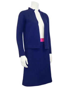 Navy Blue and Pink Knit Set