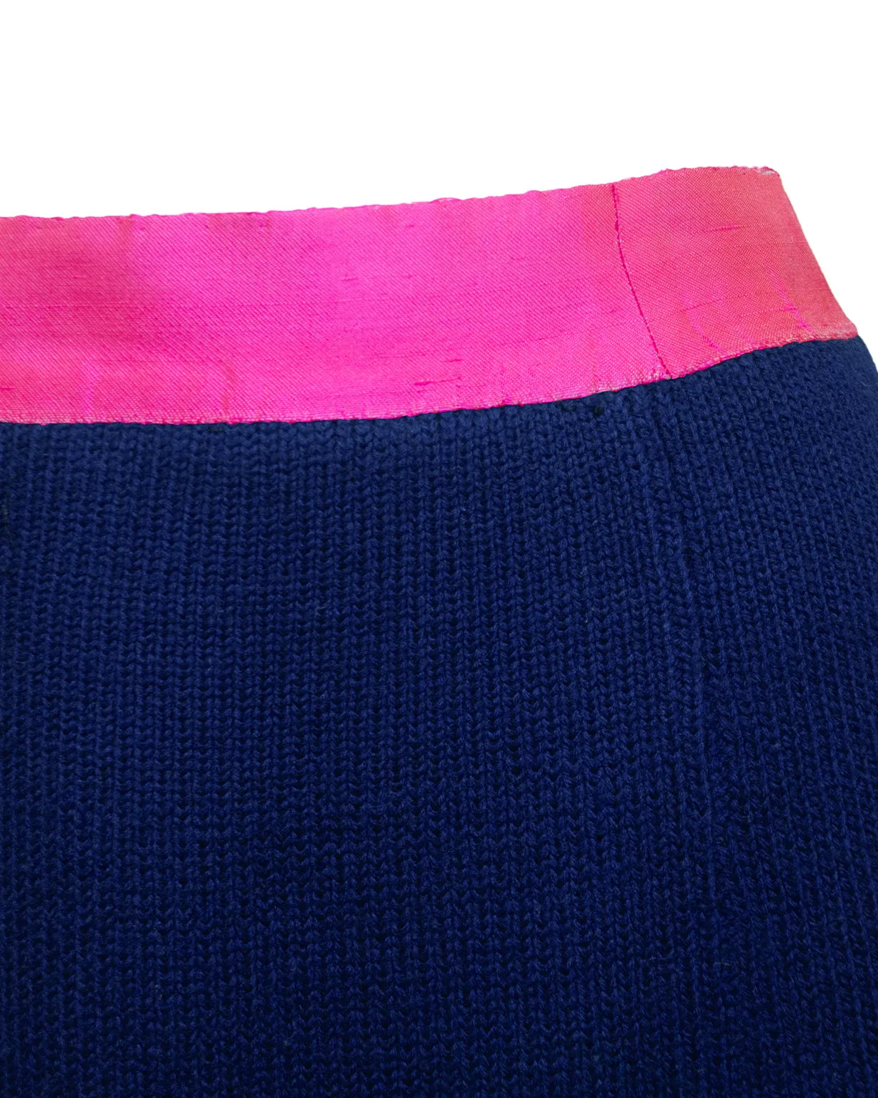 Navy Blue and Pink Knit Set