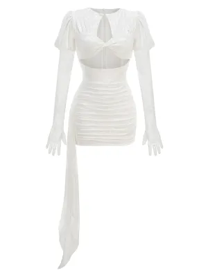 New Sexy Gloves Long Sleeves  Mini Dress