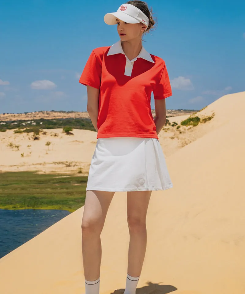 OBER Golf Pleated PK Skirt - Ivory