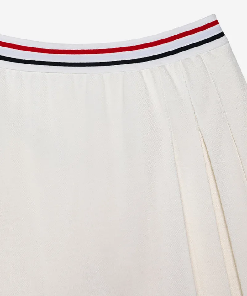 OBER Golf Pleated PK Skirt - Ivory
