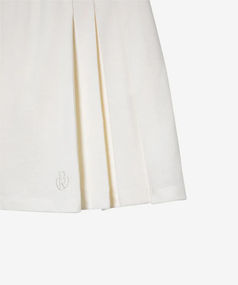 OBER Golf Pleated PK Skirt - Ivory