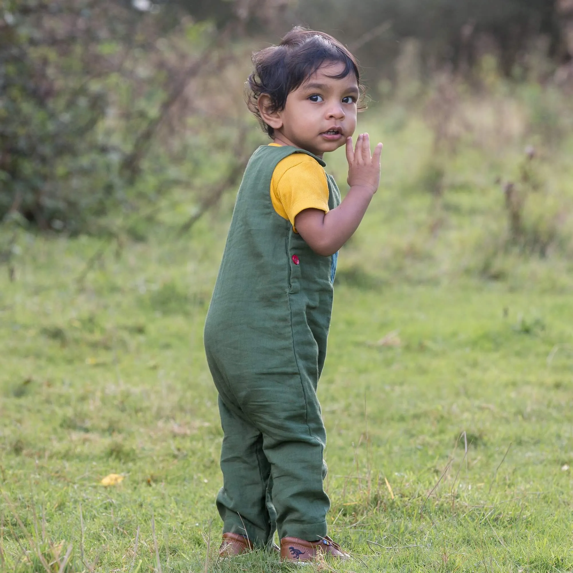Olive Green Day After Day Adventure Dungarees