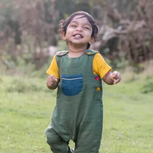 Olive Green Day After Day Adventure Dungarees