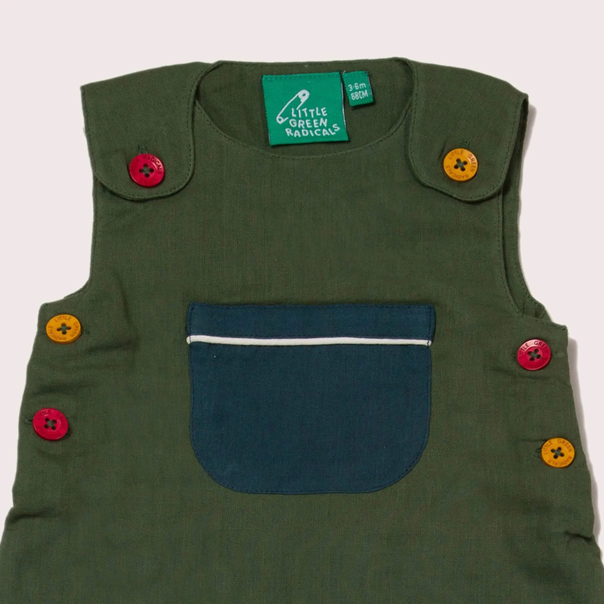 Olive Green Day After Day Adventure Dungarees