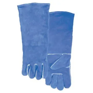 ORS Nasco Welding Gloves, Split Cowhide, Large, Blue, 10-2054