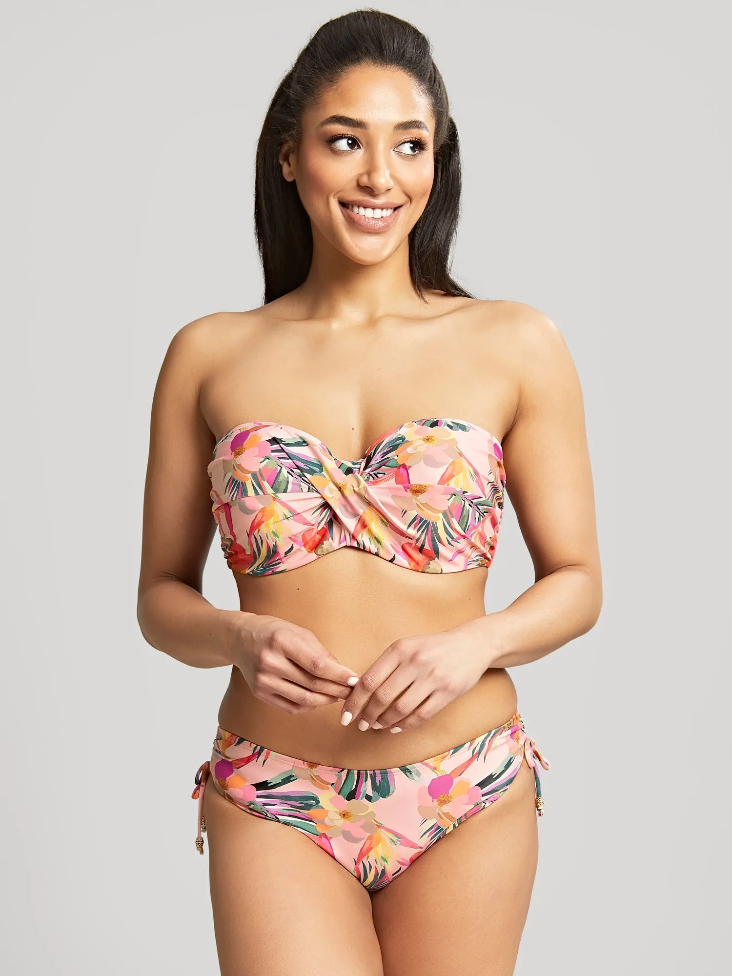 Paradise Drawside Midi Pant - Pink Tropical