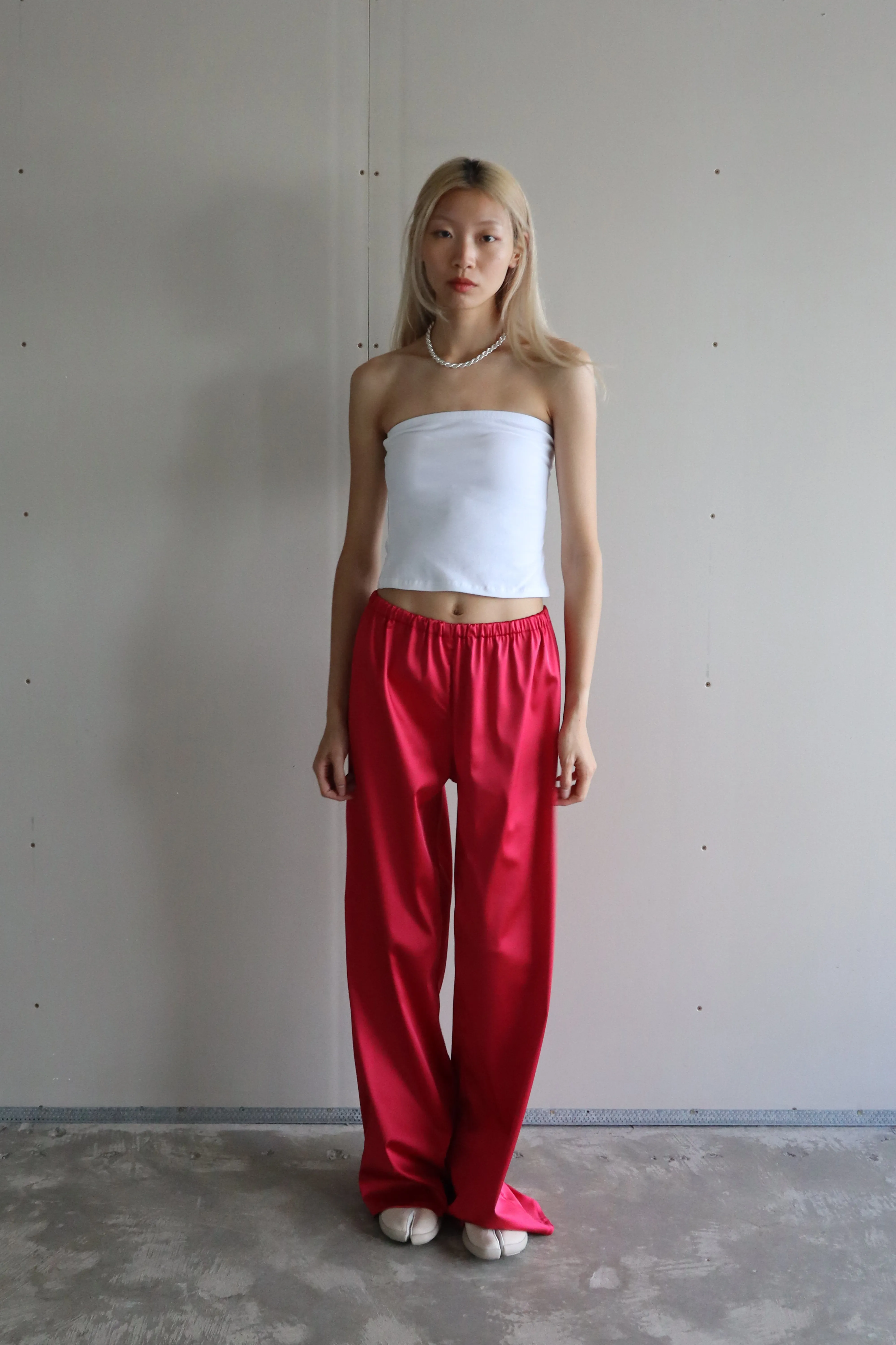 Pecchenino Satin Poolside Pant - RM Exclusive - Cherry (PO)