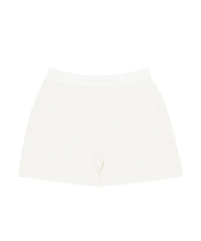 PIV'VEE Coated Pleated Skirt - Cloud White
