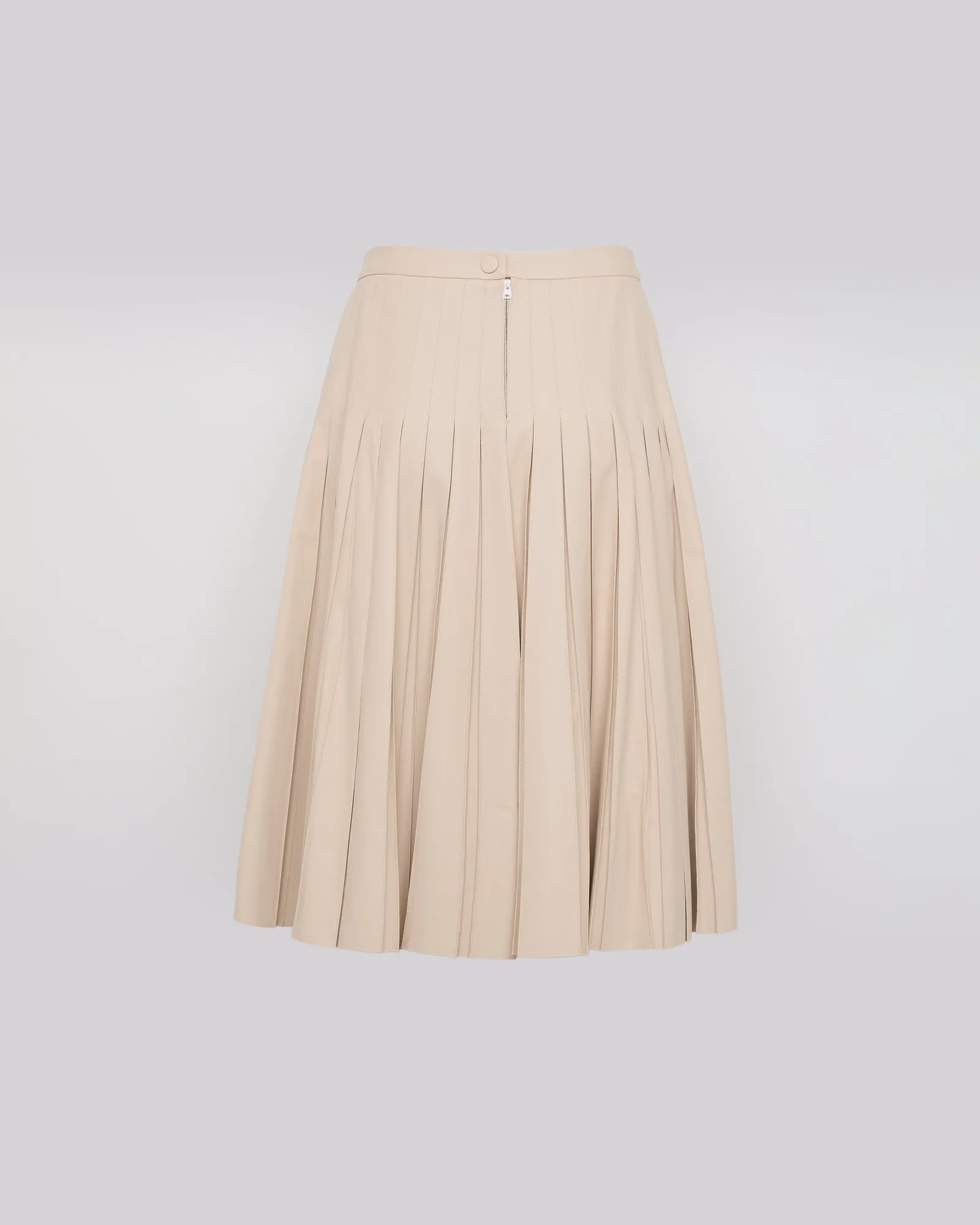 Pleated skirt in fine lamb leather