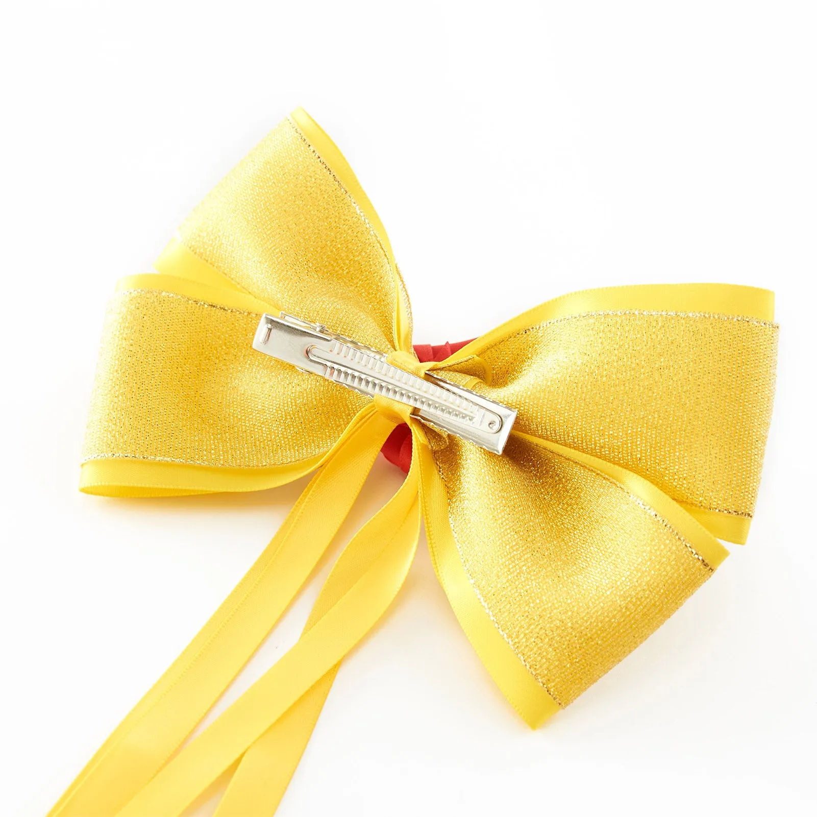 Princess Dress up Accessories 6" Hair Bow Clips, Long Satin Gloves for Girls Women Halloween Party