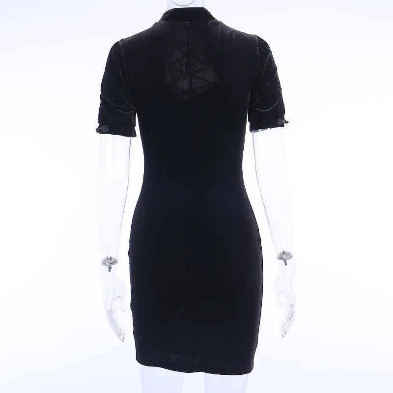 "GOTHIC DARK SEXY" CHEONGSAM DRESS Y050901