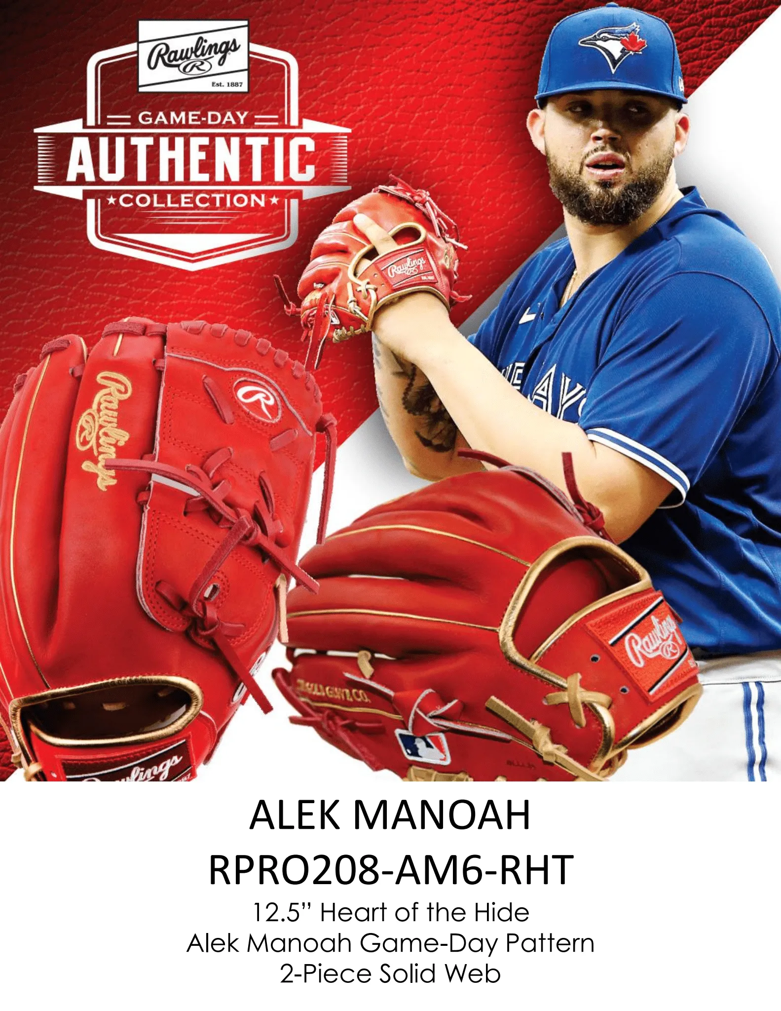 RAWLINGS "HEART OF THE HIDE" SERIES - MLB COLLECTION - ALEK MANOAH