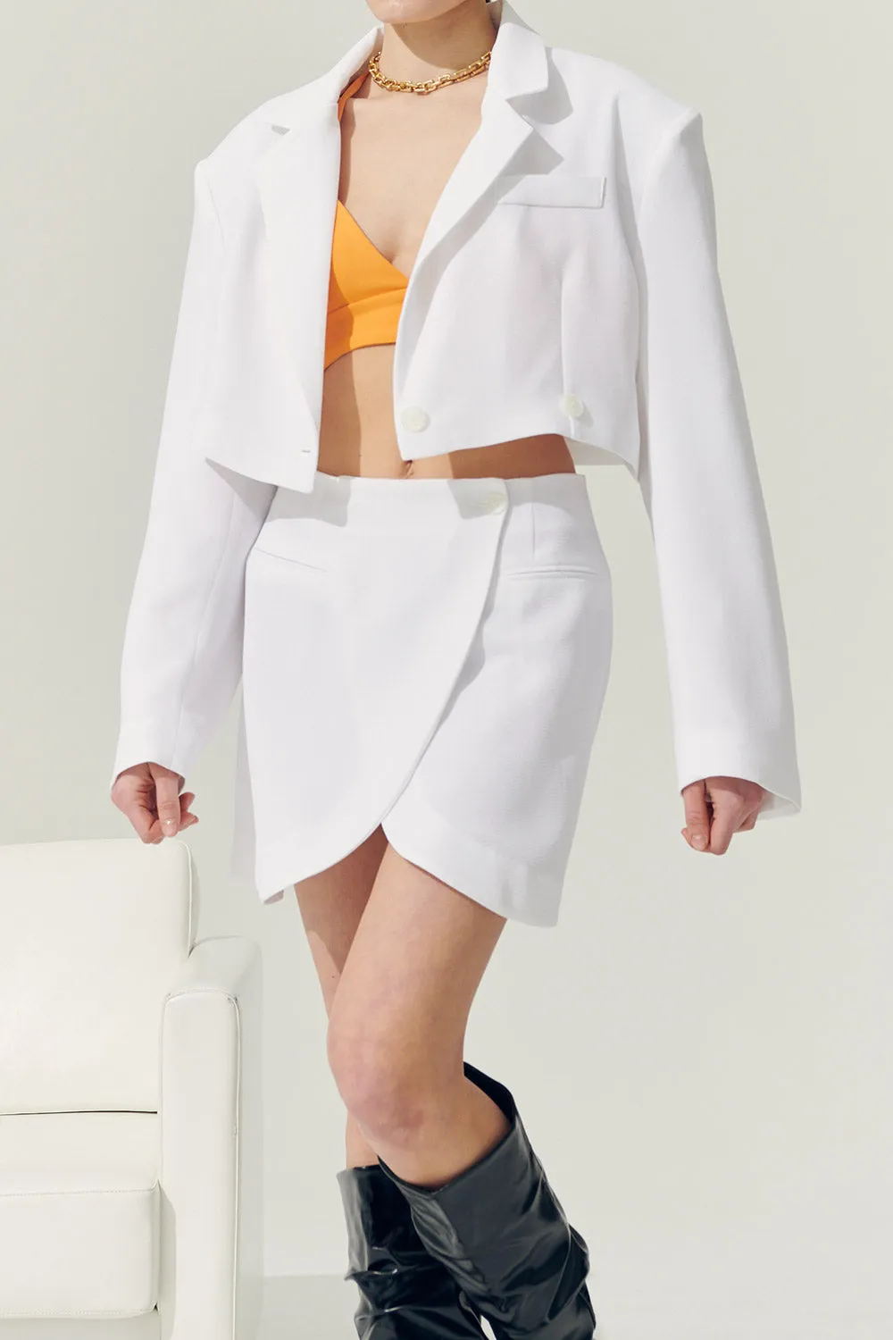 Re:born Eva Tulip Wrap Mini Skirt