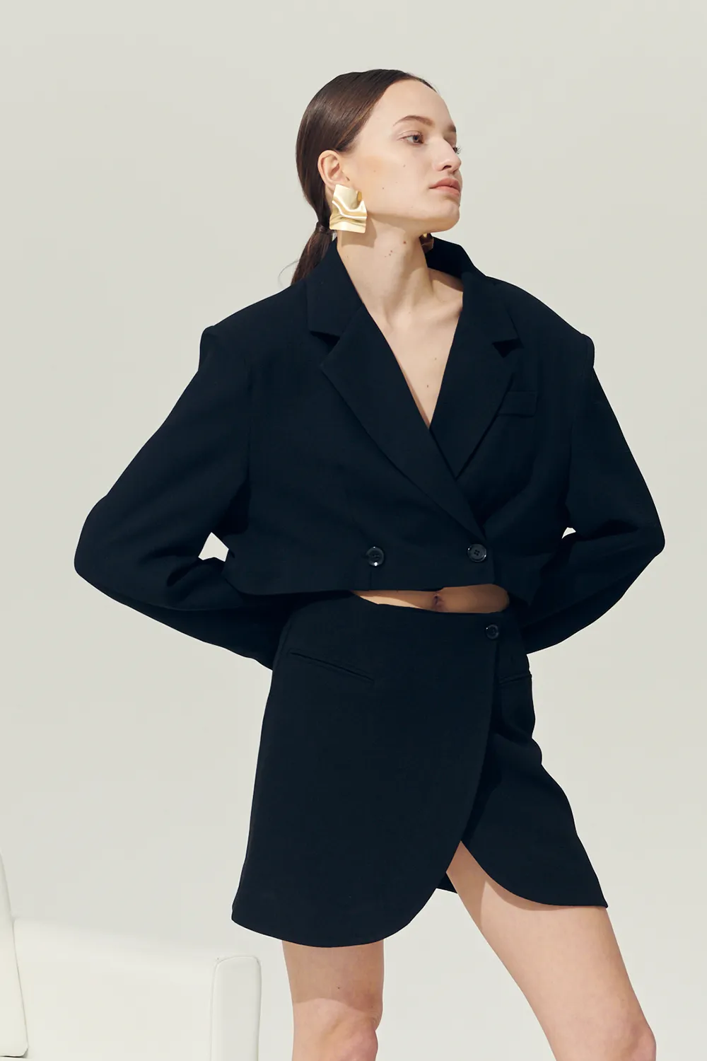 Re:born Eva Tulip Wrap Mini Skirt