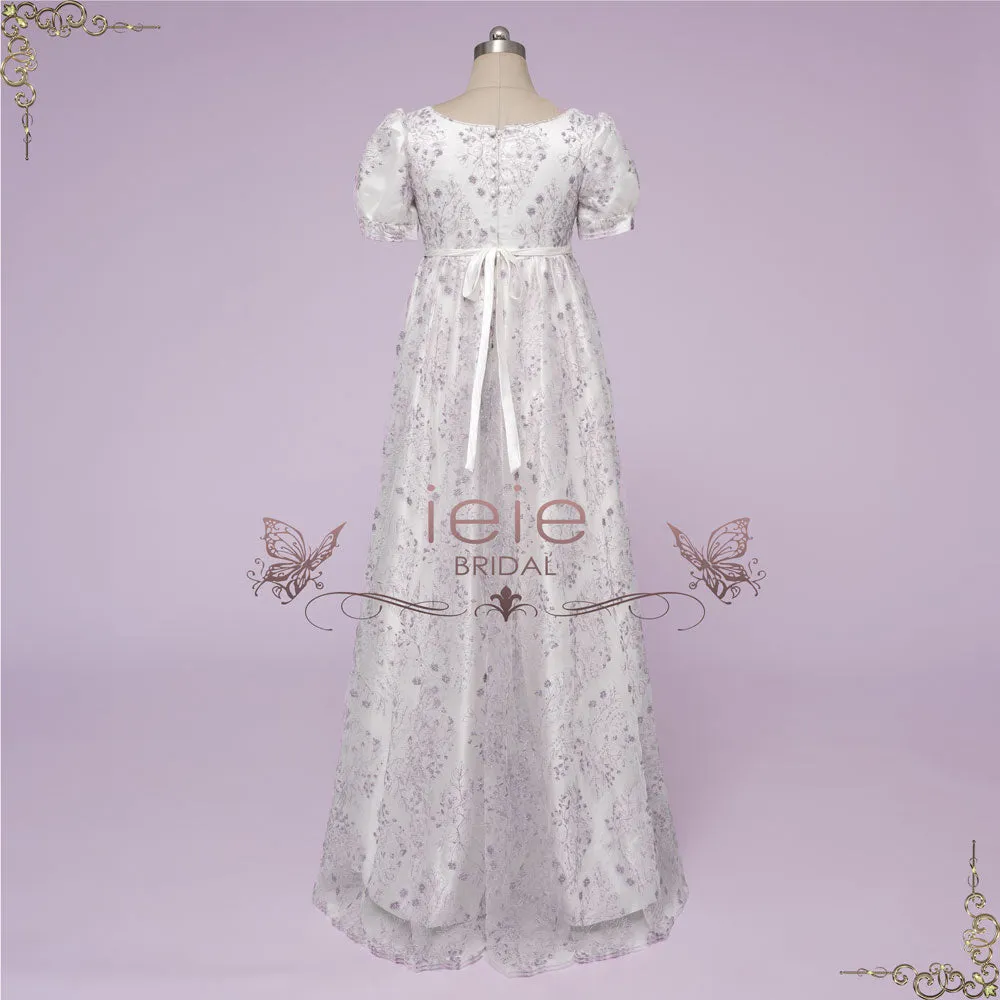 Regency Bridgerton Style Lilac Purple Lace Ball Gown | BALFOUR