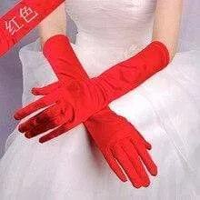 Roycebridal Gothic Satin Wedding Hand Glove Sexy Bridal Gloves Women