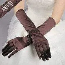Roycebridal Gothic Satin Wedding Hand Glove Sexy Bridal Gloves Women