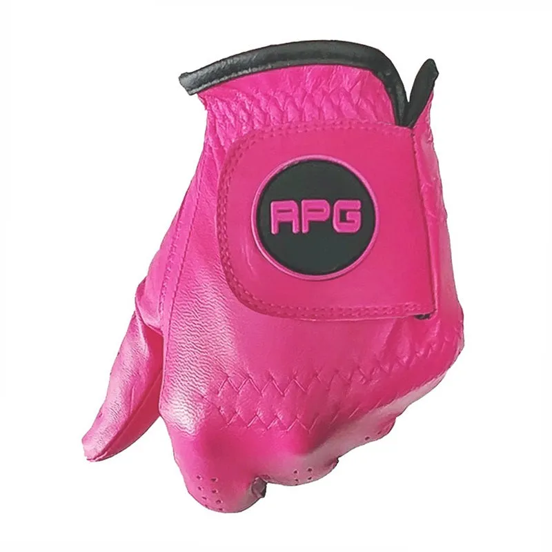 RPG 100% CABRETTA LEATHER COLOR GOLF GLOVE (WOMENS-LEFT HAND-PINK)