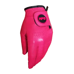 RPG 100% CABRETTA LEATHER COLOR GOLF GLOVE (WOMENS-LEFT HAND-PINK)