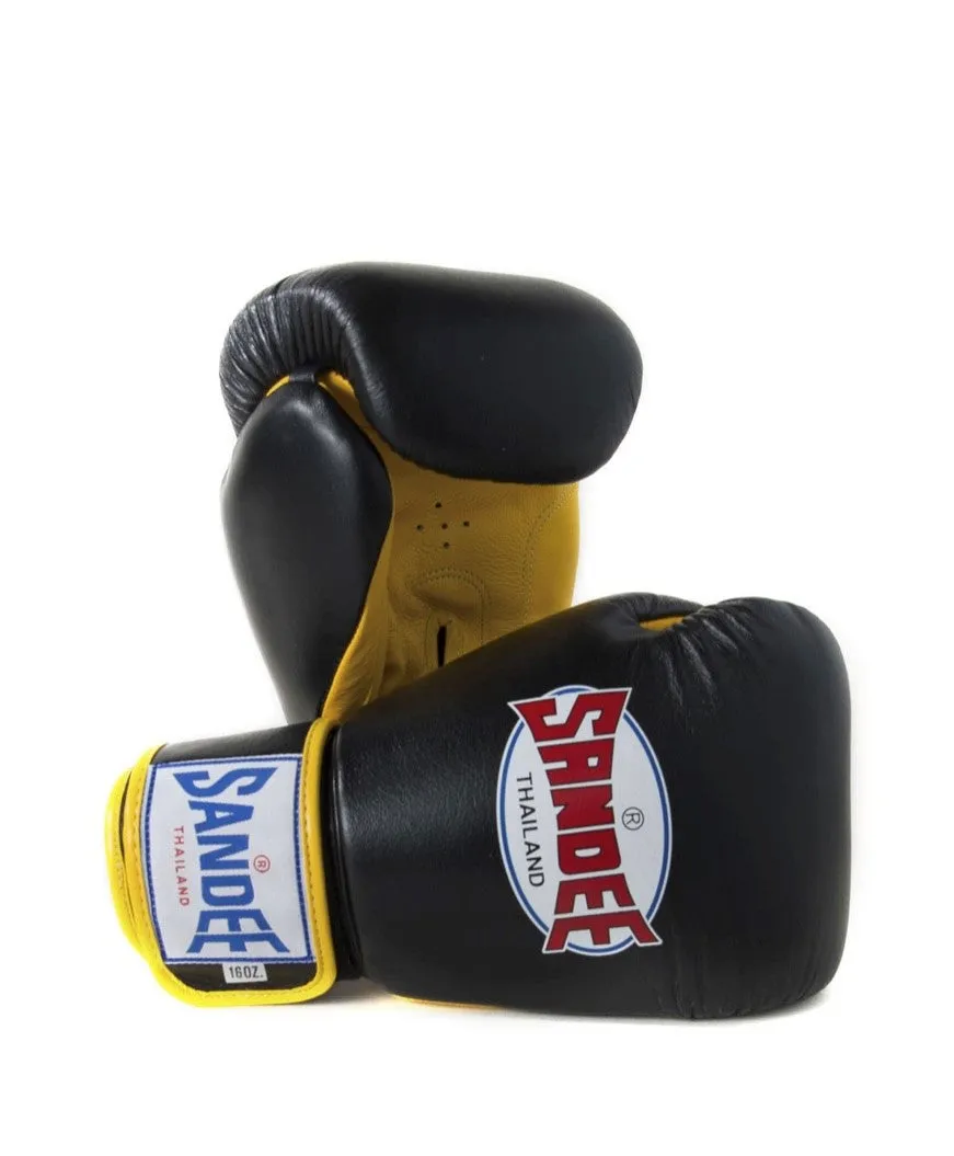 SANDEE AUTHENTIC LEATHER-BLACK/YELLOW