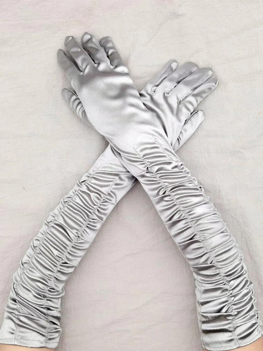 Satin Long Wedding Party Gloves MST0101