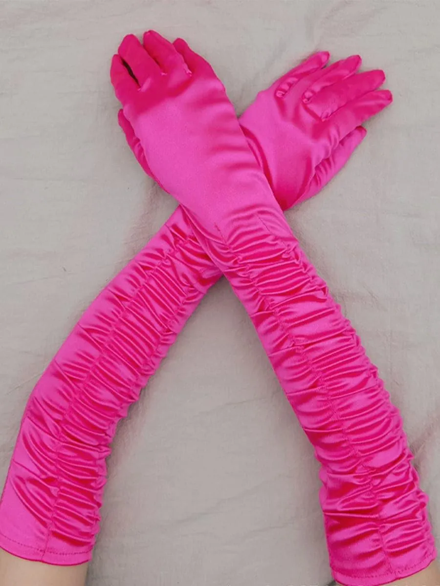 Satin Long Wedding Party Gloves MST0101