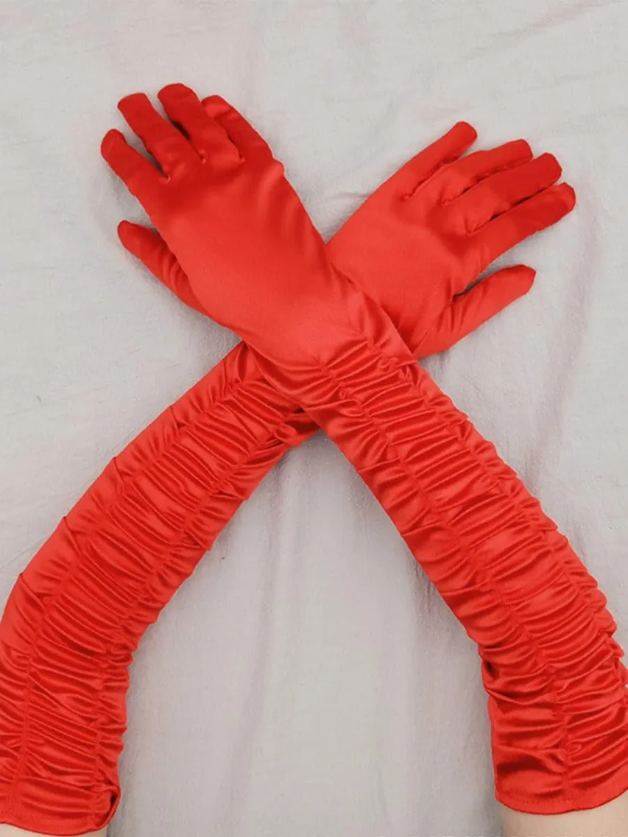 Satin Long Wedding Party Gloves MST0101