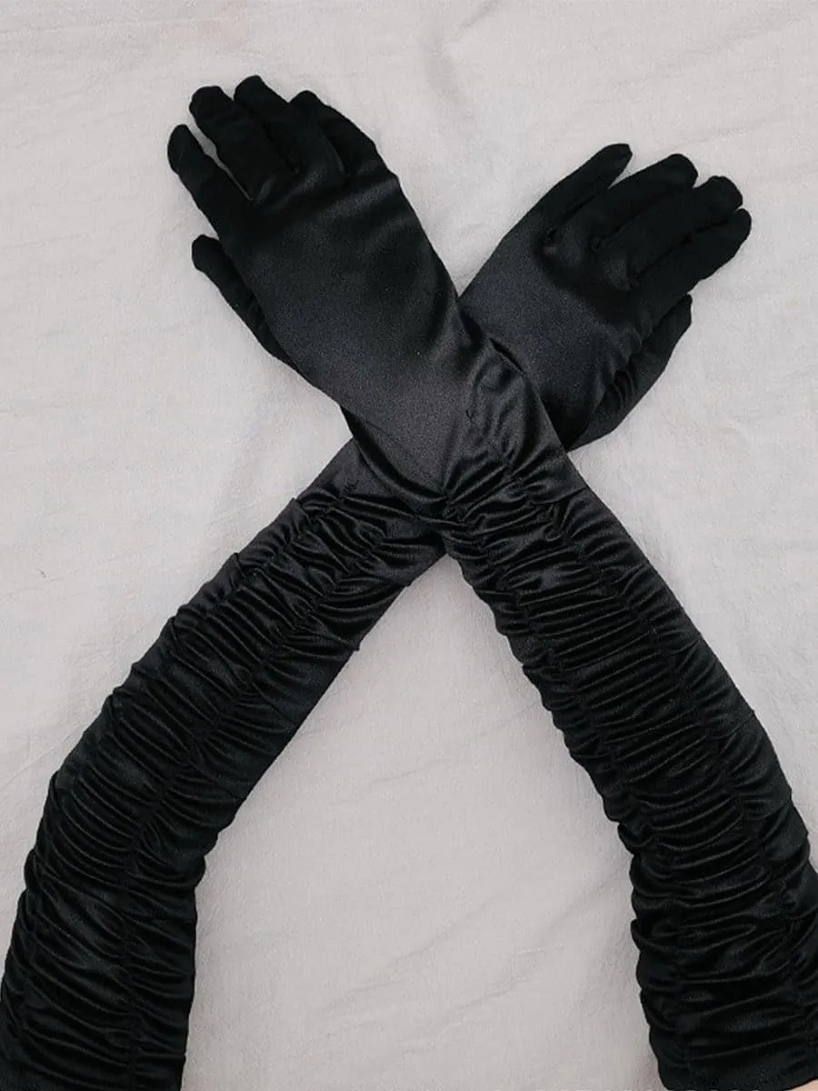 Satin Long Wedding Party Gloves MST0101