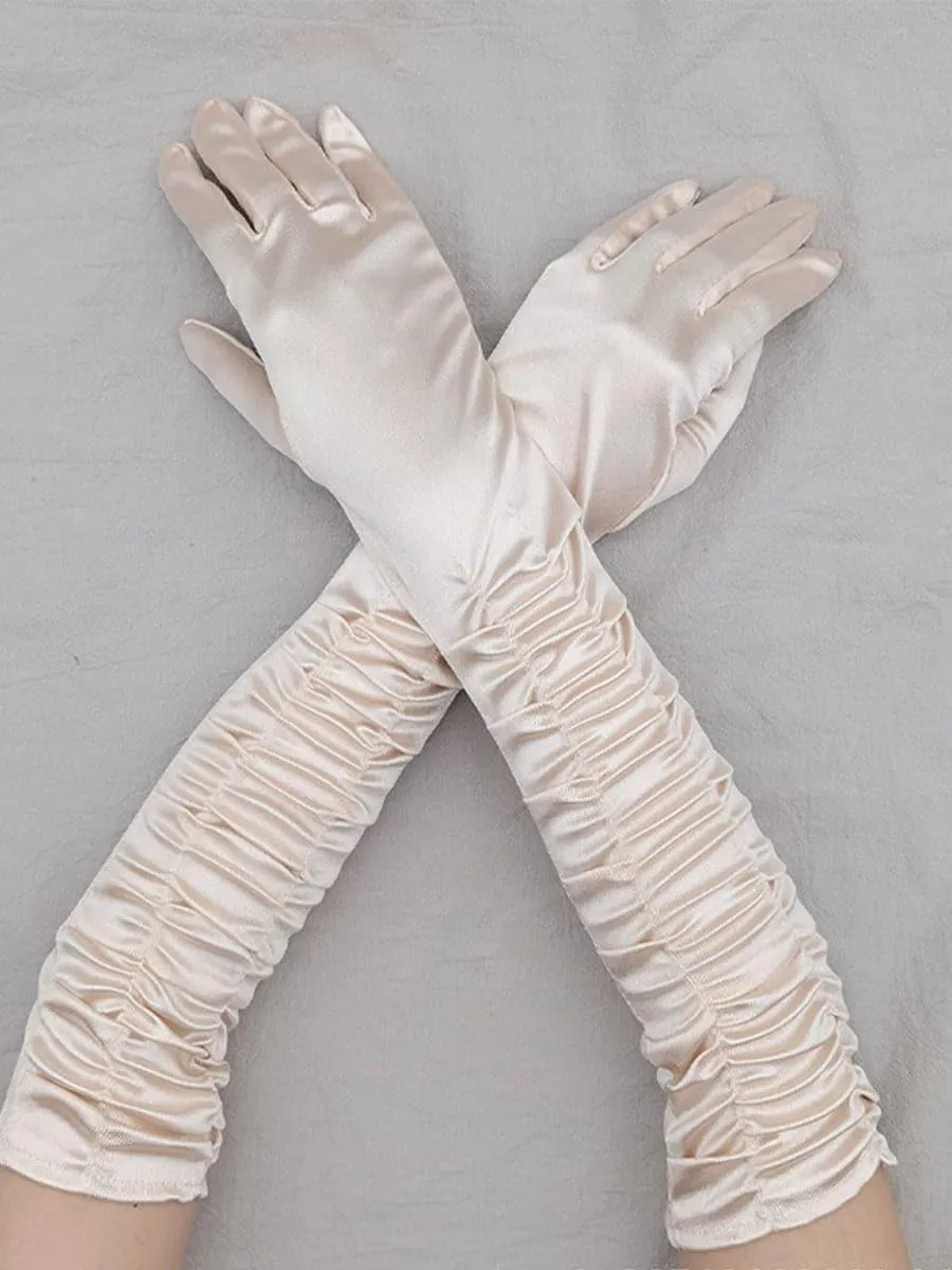 Satin Long Wedding Party Gloves MST0101