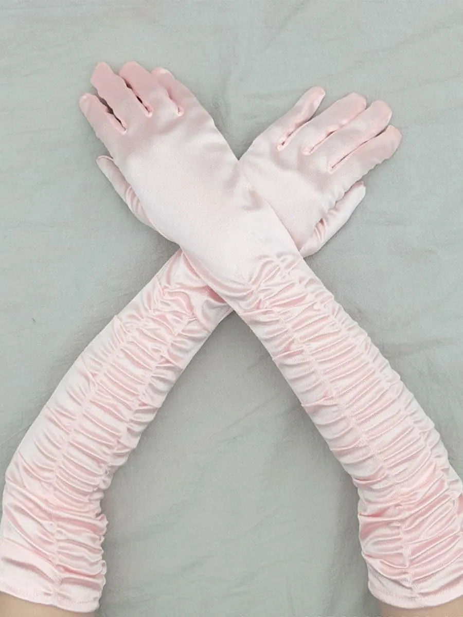 Satin Long Wedding Party Gloves MST0101