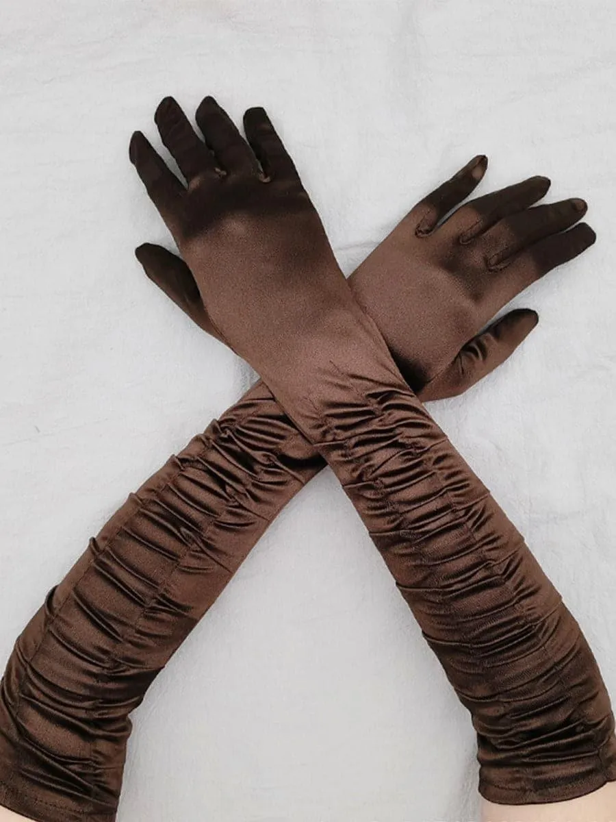 Satin Long Wedding Party Gloves MST0101