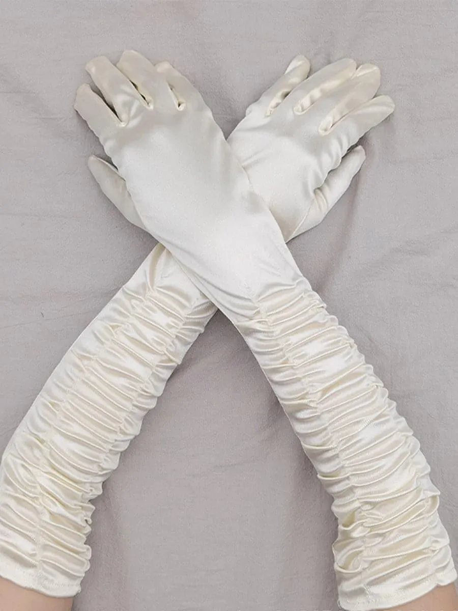 Satin Long Wedding Party Gloves MST0101