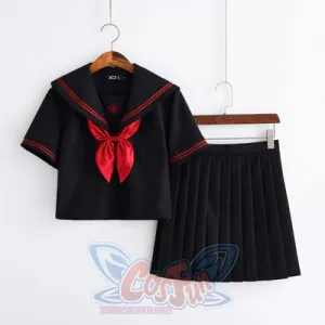 School Uniform Sakura Embroideried Novelty Sailor Suits Yankee Uniform J40138