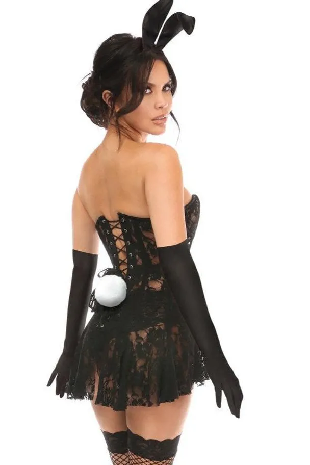 Sexy Black Bunny Corset Dress Costume