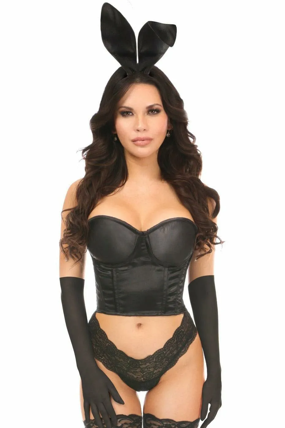 Sexy Deluxe 4 Piece Sexy Bustier Bunny Halloween Costume