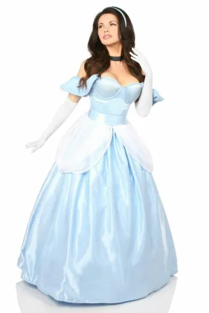 Sexy Deluxe 6 Piece Fairytale Princess Corset Halloween Costume