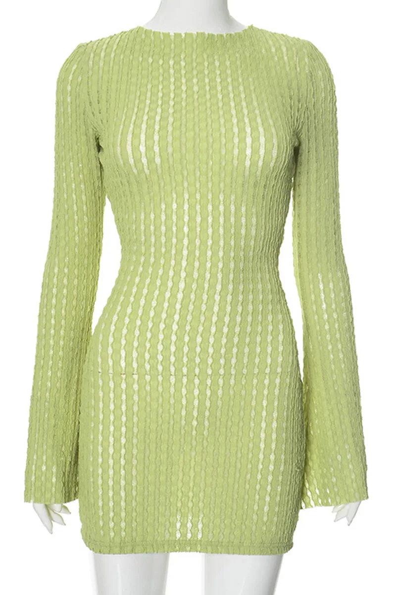 Sexy Solid Color Patchwork Backless Strap Design O Neck Sheath Dresses