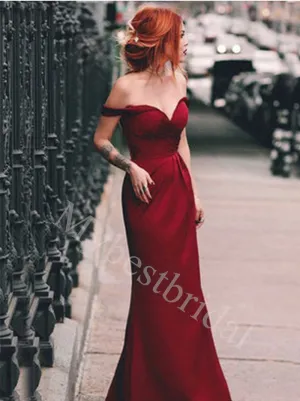 Sexy Sweetheart Off shoulder Sheath Prom Dresses,PDS0698