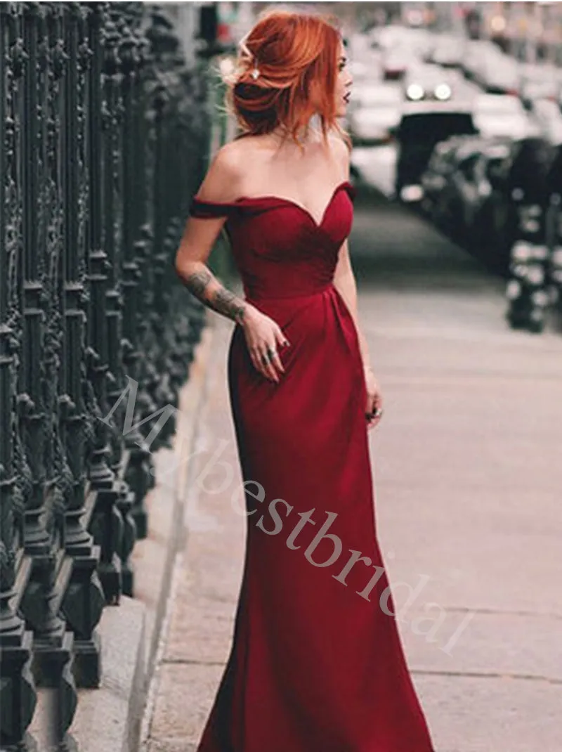 Sexy Sweetheart Off shoulder Sheath Prom Dresses,PDS0698
