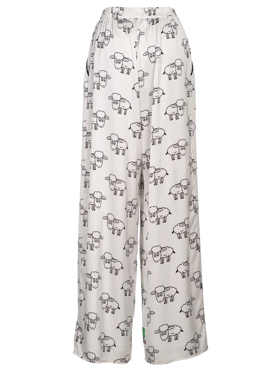 Sheep-print Wide-leg Trousers