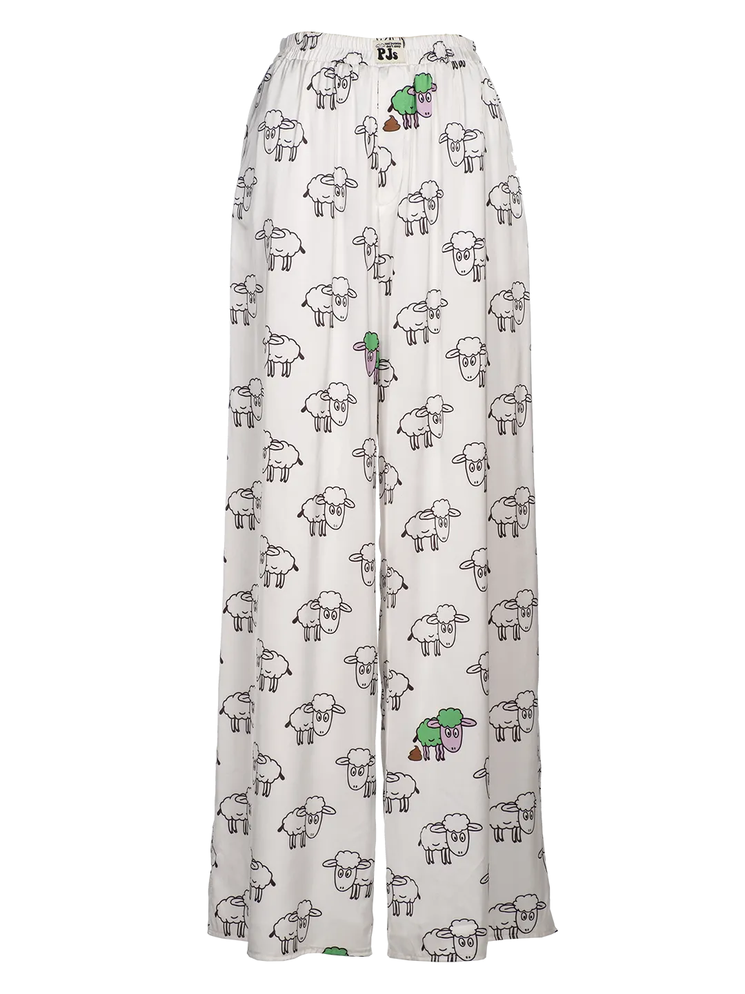 Sheep-print Wide-leg Trousers