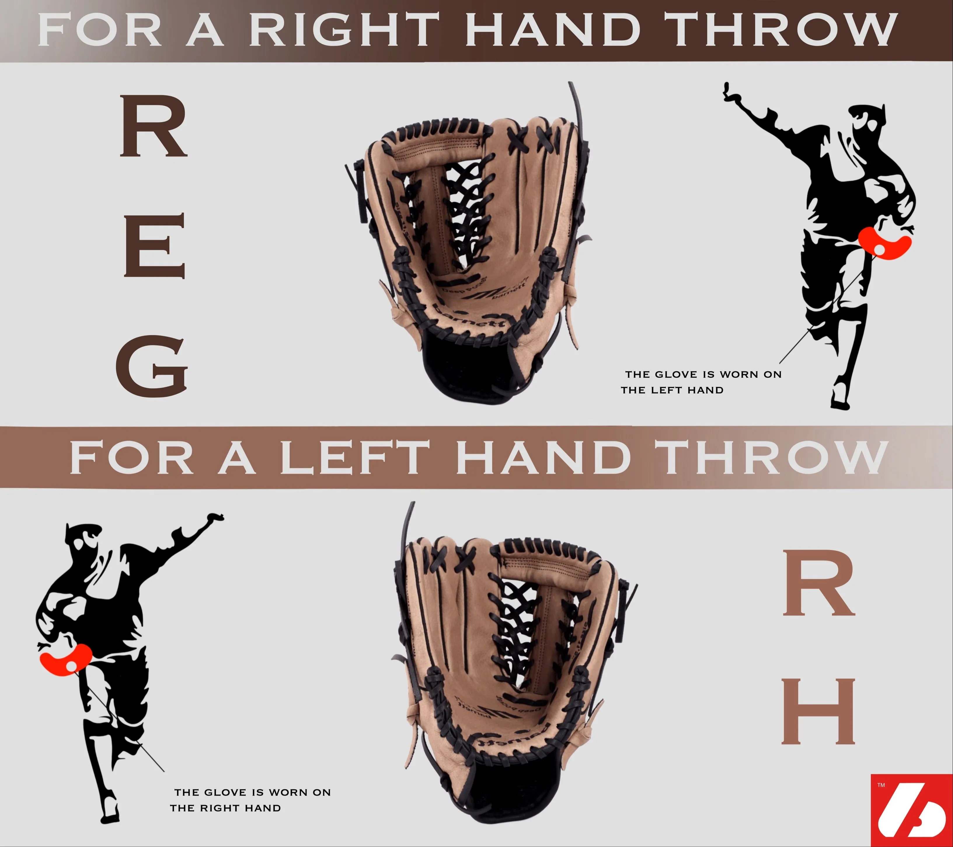 SL-110 Baseball gloves in leather infield/outfield size 11, Brown
