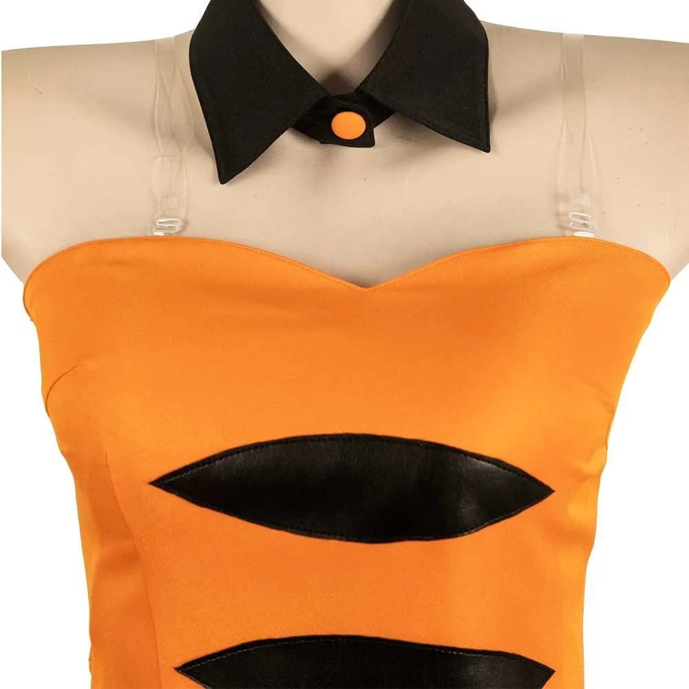 Splatoon Game Squid Sisters Marie Orange Dress Cosplay Costume Outfits Halloween Carnival Suit