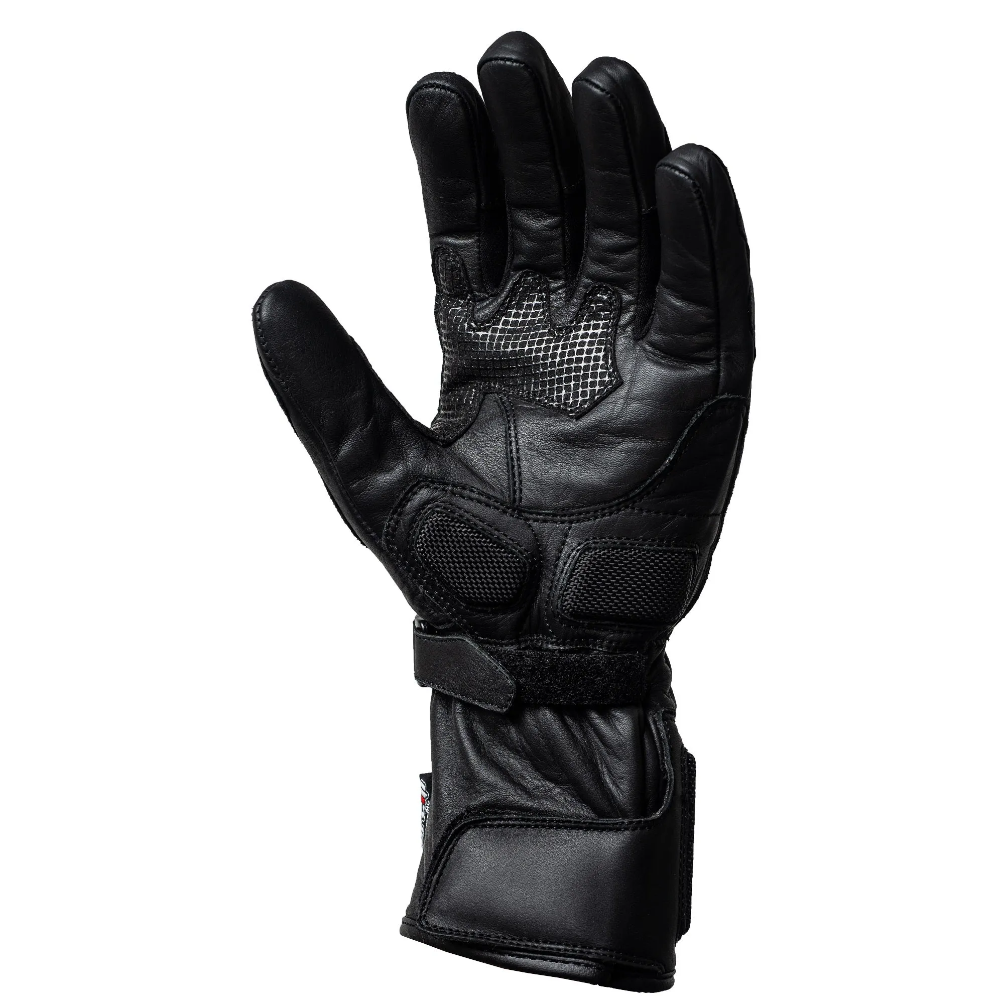 Steel Claws Carbon Racer Black Motorcycle Leather Gloves
