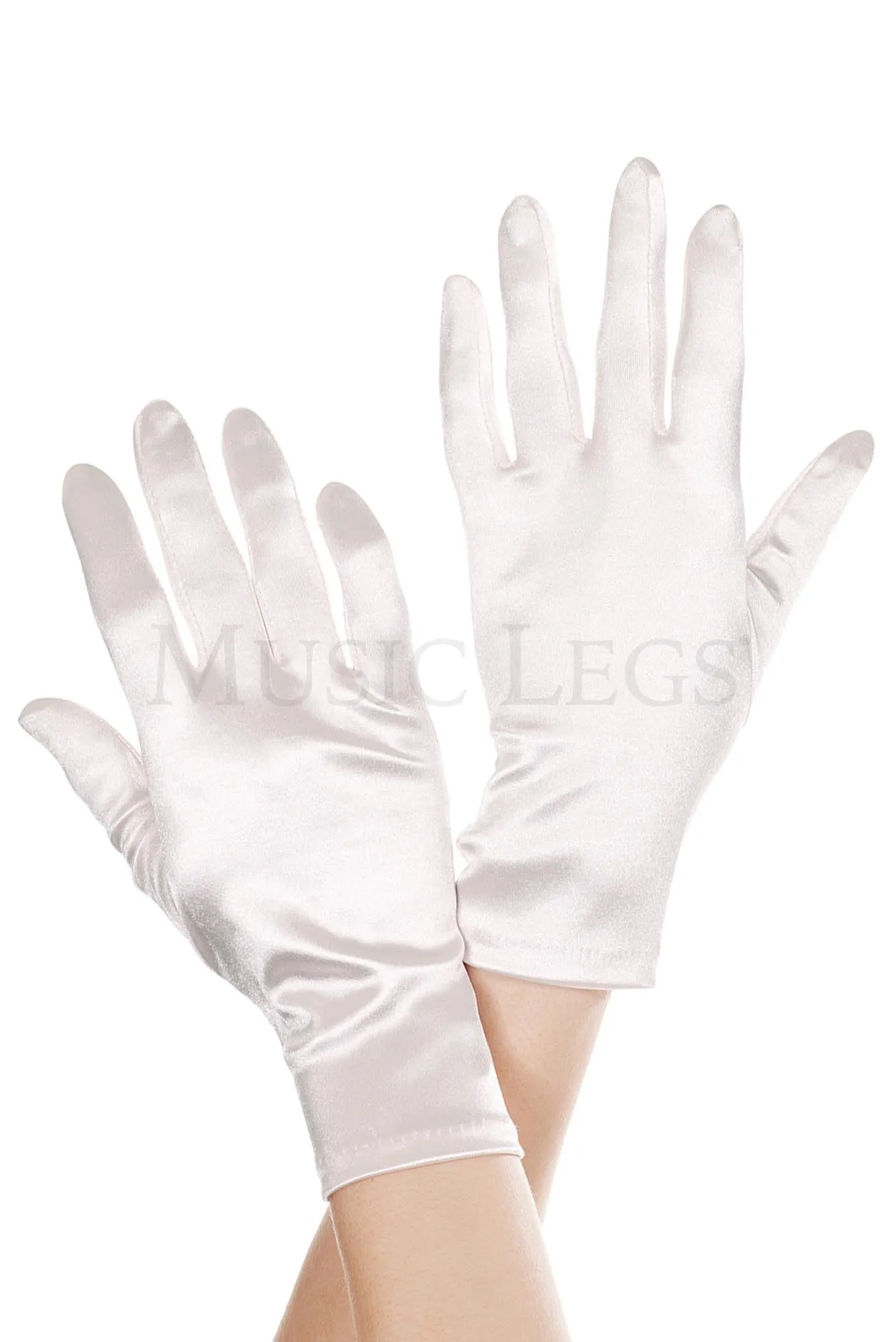 Stretch Satin Wrist Length Gloves